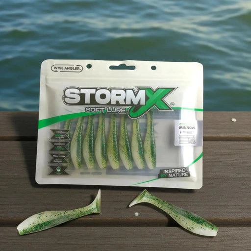 WISE ANGLER Soft Lure StormX™ Cyclone Minnow  3" Soft Lure StormX Cyclone Minnow 3 Inch Soft Lure Paddle Tail