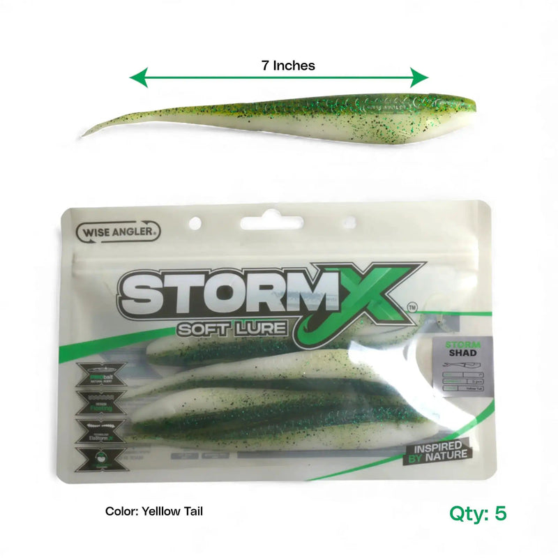 WISE ANGLER Soft Lure StormX Storm Shad 7 Inch Floating Soft Lure For Big Fish StormX Storm Shad 7 Inch Floating Soft Lure