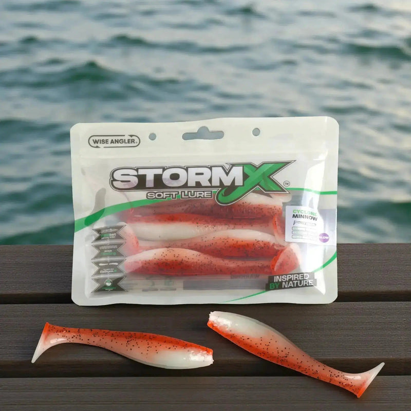 WISE ANGLER Soft Lure StormX™ Cyclone Minnow 5" Soft Lure StormX Cyclone Minnow 5 Inch Soft Lure Bait