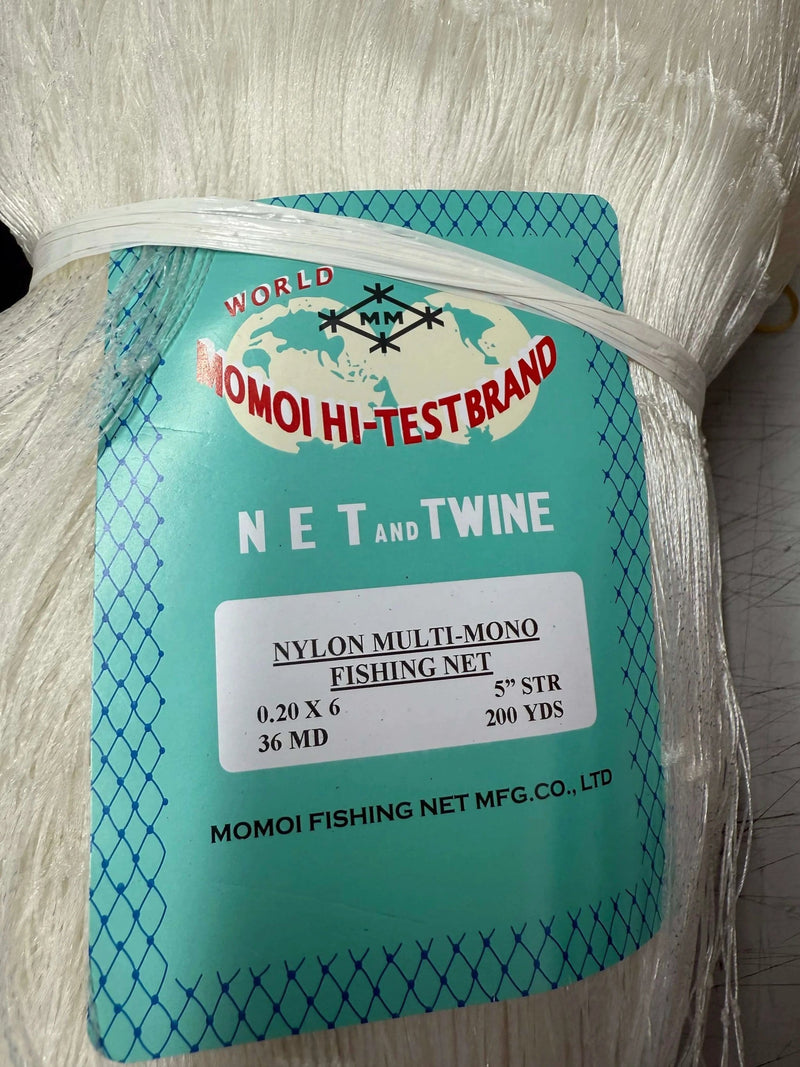 Momoi Fishing Nets Momoi Snapper / Trev Mesh 36md x 5-00" x 180m Snow White Momoi Fishing Net Snapper Trev Mesh 36MD