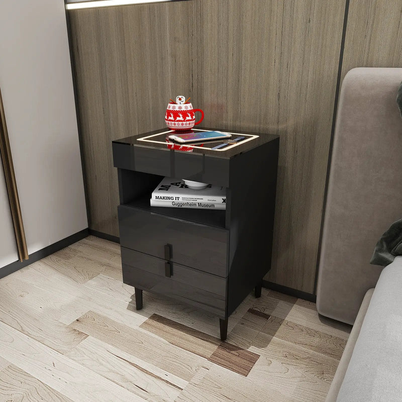 sue-e furniture Bedside Table 'Nicola' Smart Bedside Table with Intelligent Wireless Charging (USB-C Port DOES NOT WORK!) 'Nicola' Smart Bedside Table with Intelligent Wireless Charging (USB-C Port DOES NOT WORK!)