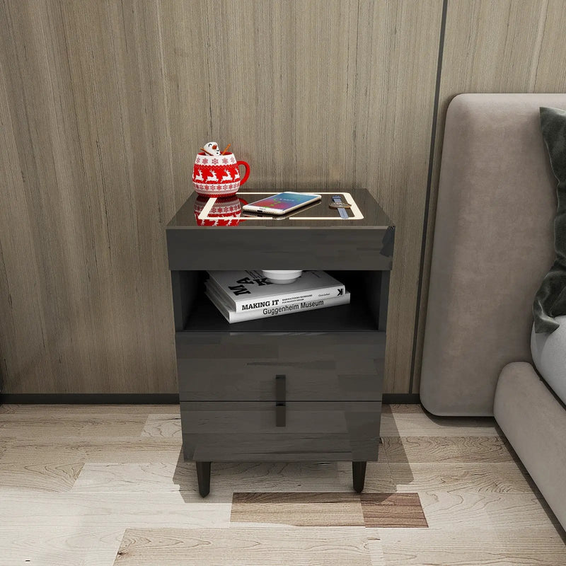 sue-e furniture Bedside Table 'Nicola' Smart Bedside Table with Intelligent Wireless Charging (USB-C Port DOES NOT WORK!) 'Nicola' Smart Bedside Table with Intelligent Wireless Charging (USB-C Port DOES NOT WORK!)