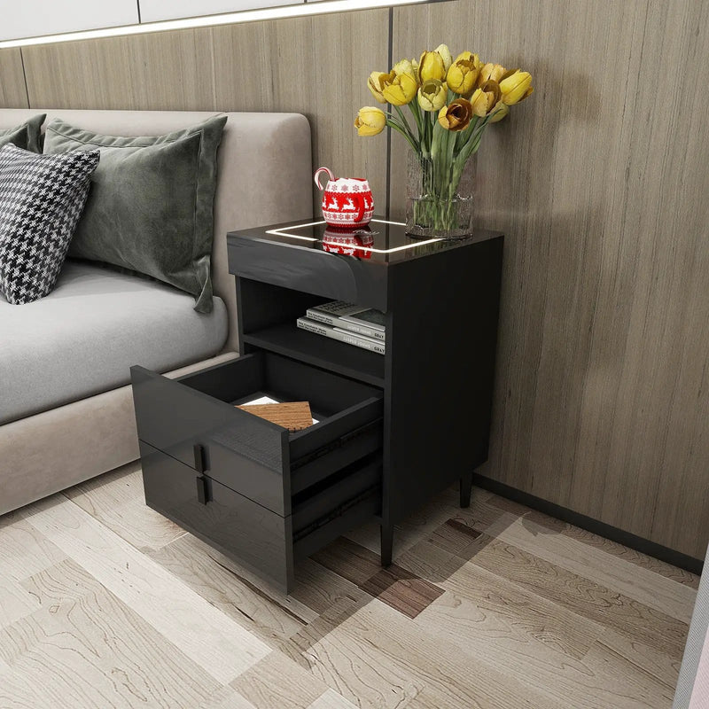 sue-e furniture Bedside Table 'Nicola' Smart Bedside Table with Intelligent Wireless Charging (USB-C Port DOES NOT WORK!) 'Nicola' Smart Bedside Table with Intelligent Wireless Charging (USB-C Port DOES NOT WORK!)
