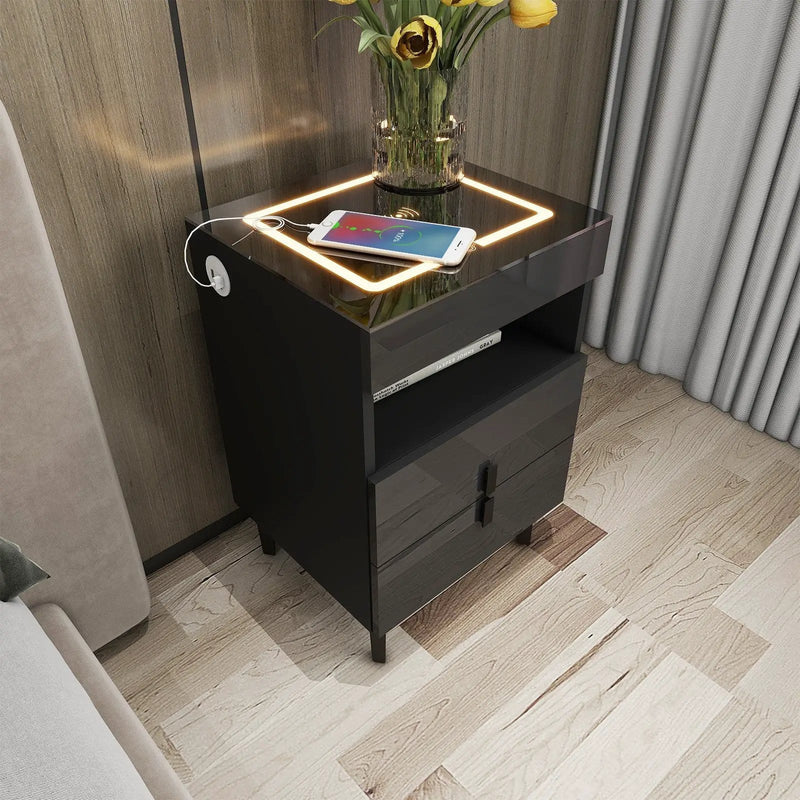 sue-e furniture Bedside Table 'Nicola' Smart Bedside Table with Intelligent Wireless Charging (USB-C Port DOES NOT WORK!) 'Nicola' Smart Bedside Table with Intelligent Wireless Charging (USB-C Port DOES NOT WORK!)