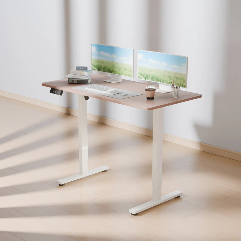 sue-e furniture Computer Desk Electra Ergo Single Motor Sit Stand Desk Walnut 1.4m Electra Ergo Single Motor Sit Stand Desk Walnut 1.4m
