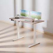 sue-e furniture Computer Desk Electra Ergo Single Motor Sit Stand Desk Walnut with White Legs 1.2m Electra Ergo Single Motor Sit Stand Desk Walnut with White Legs 1.2m