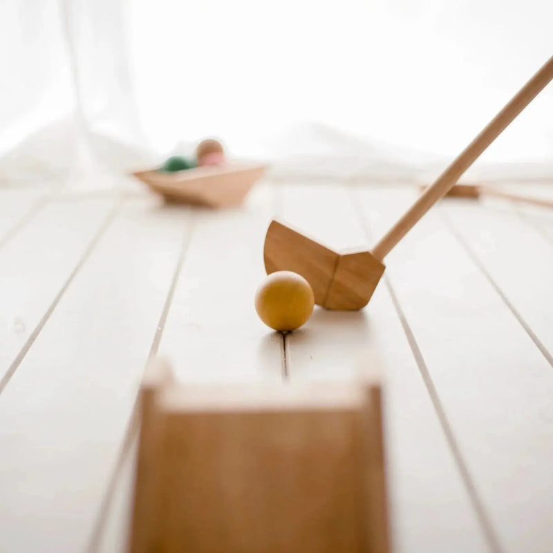 Curious Moonbeam Montessori Toy Mini Golf Set - QToys | Wooden Toy NZ Mini Golf Set - QToys | Wooden Toy NZ