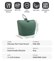 DogTreatNZ Silicone Dog Treat Pouch On The Go Training Accessory Silicone Dog Treat Pouch On The Go Training