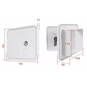 Caravan Utility Door Access Hatch Rectangle 194x165mm RV Motorhome Lock – view 3