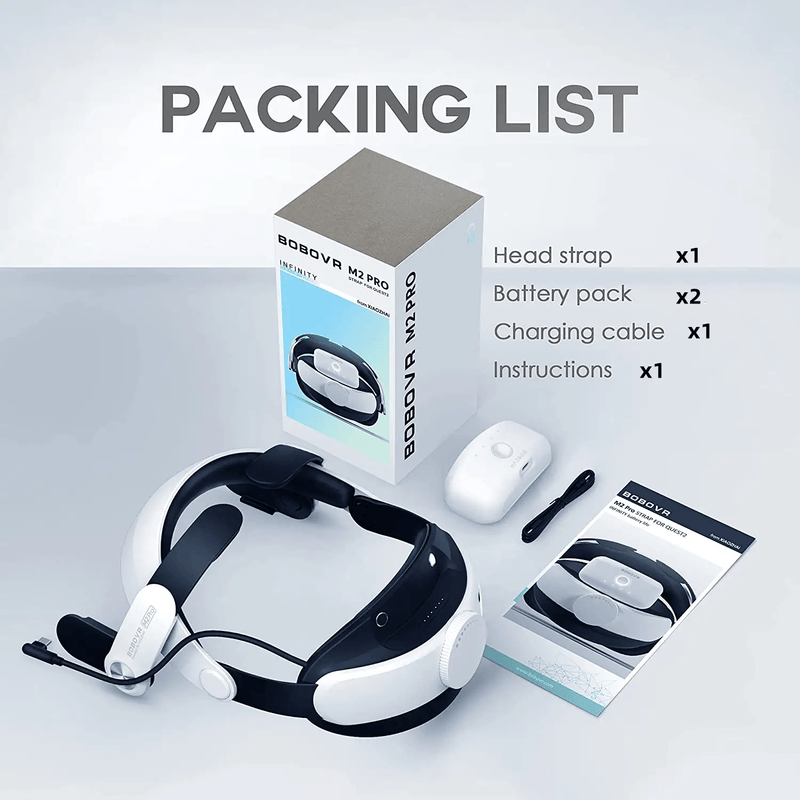 VR Accessories,BOBOVR M2 Pro Battery Pack Head Strap Compatible with Quest 2 – view 6