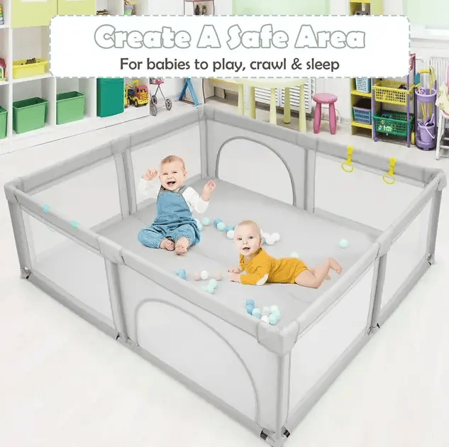 Kiwi Grab Kiwi Grab Baby Playpen light grey 180x150cm Baby Playpen light grey 180x150cm