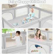 Kiwi Grab Kiwi Grab Baby Playpen light grey 180x150cm Baby Playpen light grey 180x150cm