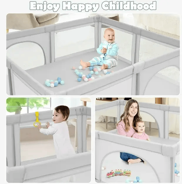 Kiwi Grab Kiwi Grab Baby Playpen light grey 180x150cm Baby Playpen light grey 180x150cm