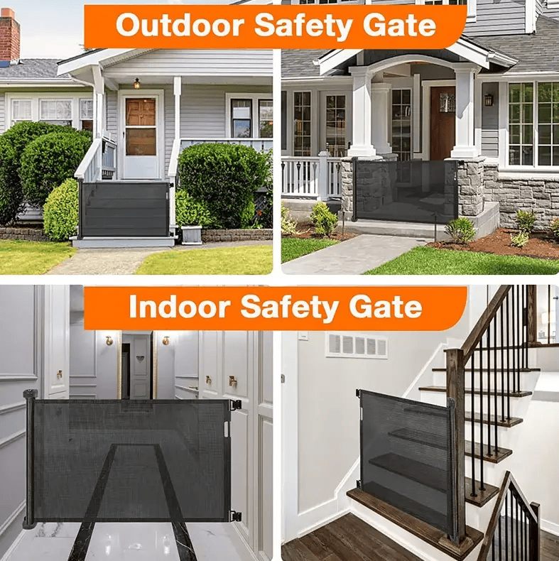 Kiwi Grab Kiwi Grab Baby retractable safety gate Black Baby retractable safety gate Black