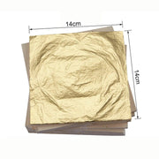 100 Sheets Gold Leaf Foil Paper Gilding Art Craft 14x14cm – view 2