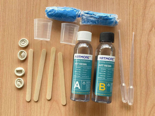 New Updated! FDA Approved Crystal Clear Epoxy Resin Hard Type - 1 : 1 by Volume, 240ml Kit for Jewelry Making Moulds Casting
