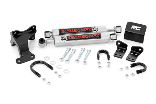 Rough Country N3 Dual Steering Stabilizer Kit For 2007-2018 Jeep JK 2-8 Lift – view 1