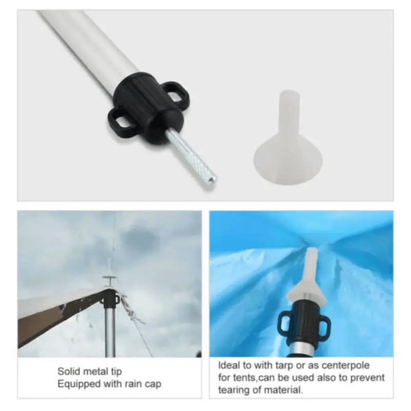 salelink.co.nz Unbranded 2PCS Camping Tarp Poles Two Pcs Aluminum Camping Tarp Poles Telescoping