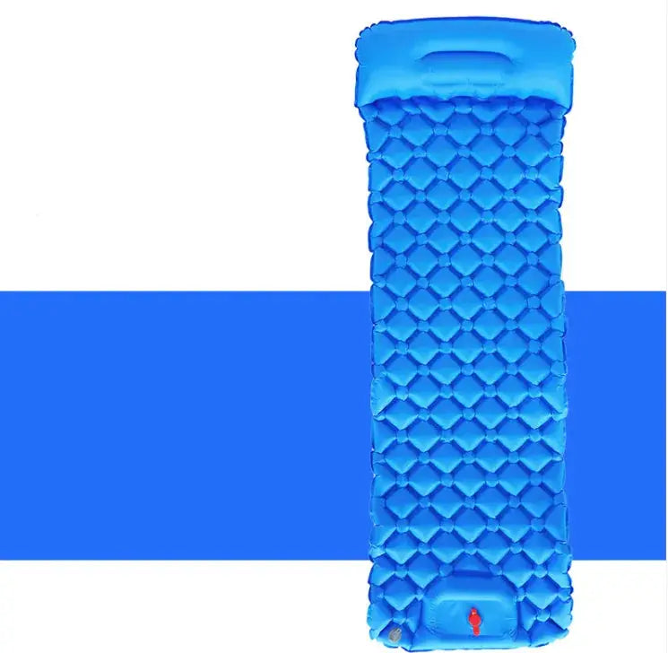 Outdoor Camping Press Inflatable Sleeping Pad - Lightweight Mat with Built-In Pillow – view 1