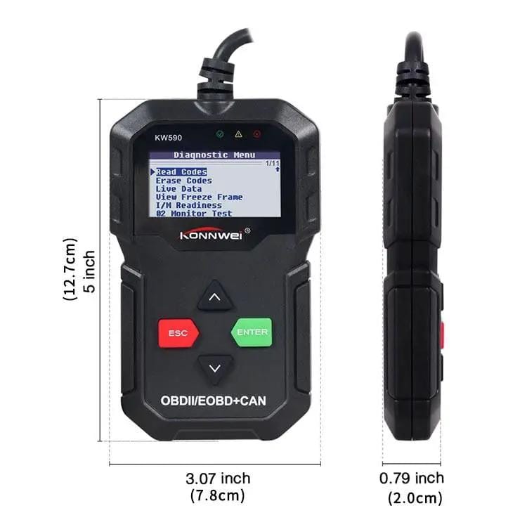 KONNWEI KW590 OBDII Diagnostic Scanner Vehicle Engine Diagnosis Code Reader – view 2