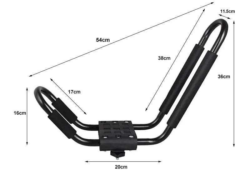 Loveliving Car Rack Kayak Carrier Roof Rack Loveliving Fixed J Style Kayak Carrier for Roof Rack