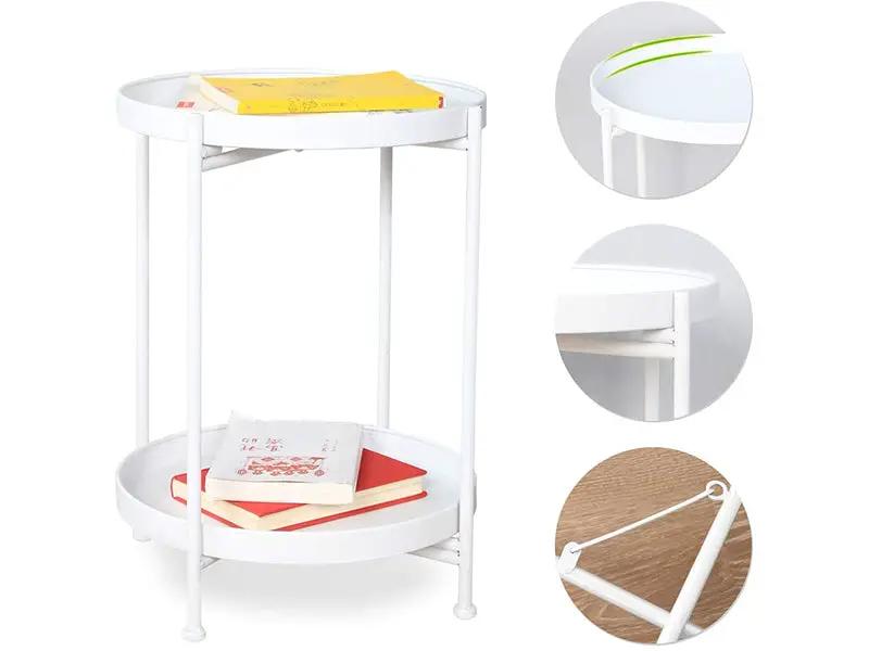 Loveliving Furniture Side Table-White Side Table-White