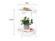 Loveliving Furniture Side Table-White Side Table-White