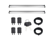 Loveliving Universal Black Roof Rack Cross Bar - 2 Bars Kit-Silver Universal Roof Rack Cross Bars Kit 2 Bar Set Silver