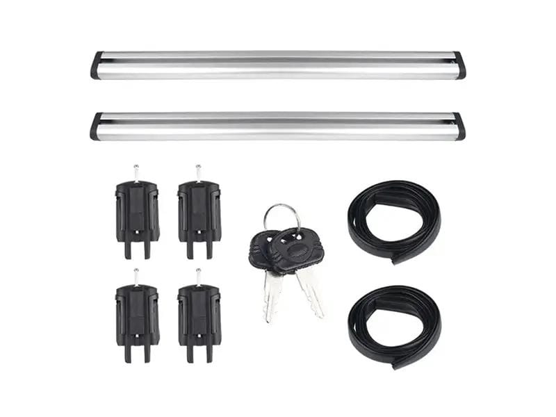 Loveliving Universal Black Roof Rack Cross Bar - 2 Bars Kit-Silver Universal Roof Rack Cross Bars Kit 2 Bar Set Silver