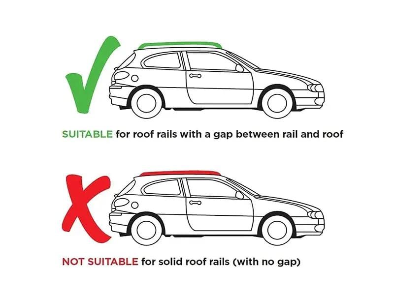 Loveliving Universal Black Roof Rack Cross Bar - 2 Bars Kit-Silver Universal Roof Rack Cross Bars Kit 2 Bar Set Silver