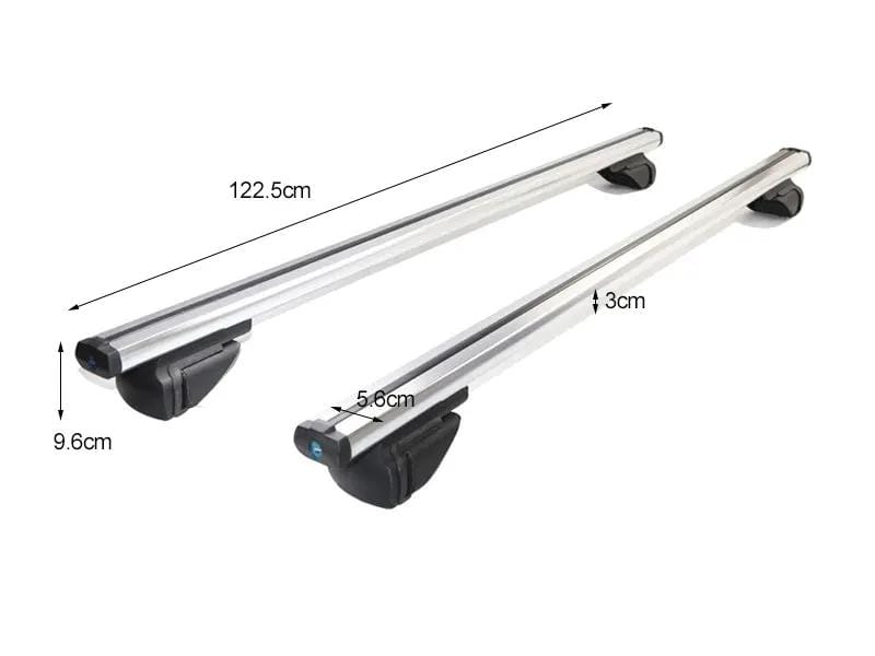 Loveliving Universal Black Roof Rack Cross Bar - 2 Bars Kit-Silver Universal Roof Rack Cross Bars Kit 2 Bar Set Silver