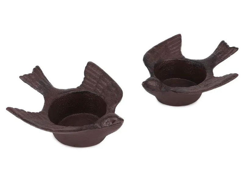 Loveliving Furniture Cast Iron Retro Birds Candle Holder (Set of 2) Cast Iron Retro Birds Candle Holder (Set of 2)