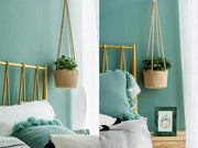 Loveliving 2 Pcs Jute Rope Hanging Planter Woven Plant Basket 2 Pcs Jute Rope Hanging Planter Woven Plant Basket