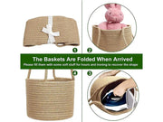 Loveliving 2 Pcs Jute Rope Hanging Planter Woven Plant Basket 2 Pcs Jute Rope Hanging Planter Woven Plant Basket