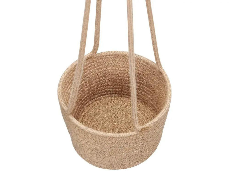 Loveliving 2 Pcs Jute Rope Hanging Planter Woven Plant Basket 2 Pcs Jute Rope Hanging Planter Woven Plant Basket