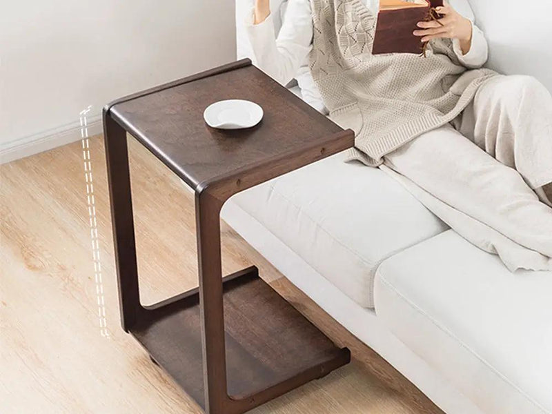 Solid Wood C Shaped End Table / Side Table / Bedside table – view 6
