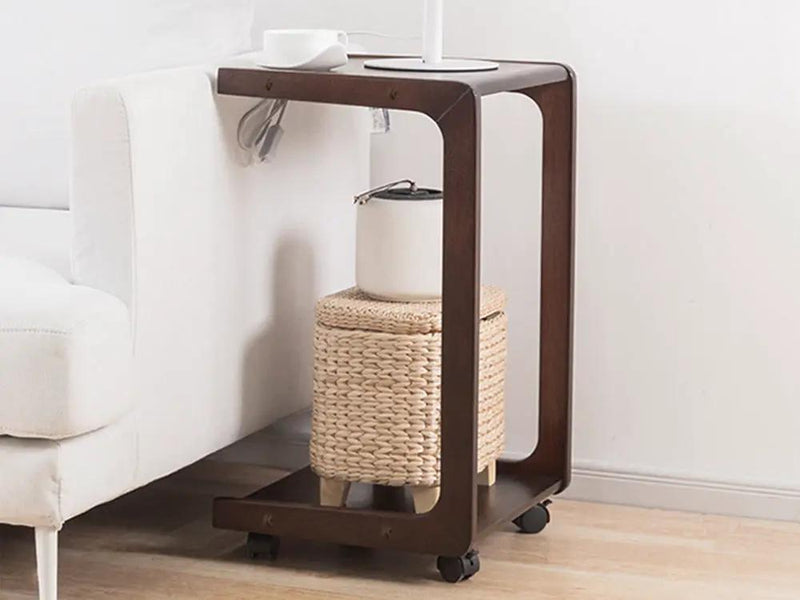Solid Wood C Shaped End Table / Side Table / Bedside table – view 5