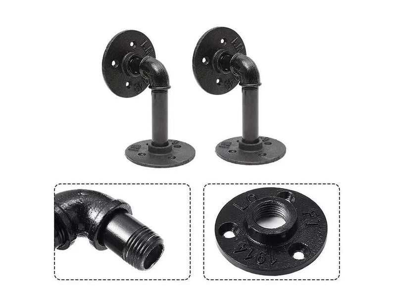 Loveliving 6 Pcs Industrial Rustic Shelf Brackets 6 Pcs Industrial Rustic Shelf Brackets