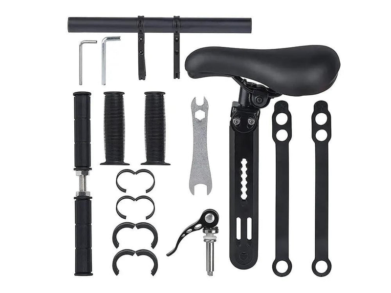 Loveliving Kids Bike Seat and Handlebar Pack (2-5 years) Kids Bike Seat With Mid Mounted Handlebar Pack