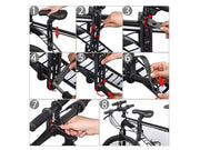 Loveliving Kids Bike Seat and Handlebar Pack (2-5 years) Kids Bike Seat With Mid Mounted Handlebar Pack