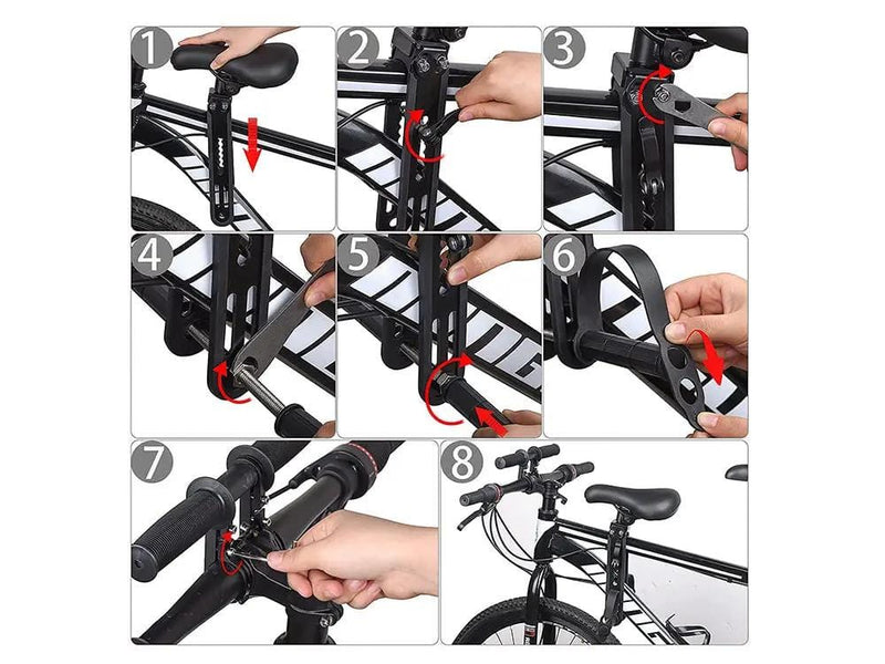 Loveliving Kids Bike Seat and Handlebar Pack (2-5 years) Kids Bike Seat With Mid Mounted Handlebar Pack