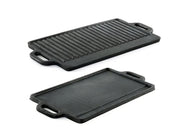 Loveliving Cast Iron Reversible Cast Iron Grill Griddle Grill Plate Reversible Cast Iron Grill and Griddle Plate for Stove