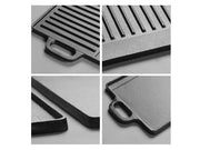 Loveliving Cast Iron Reversible Cast Iron Grill Griddle Grill Plate Reversible Cast Iron Grill and Griddle Plate for Stove