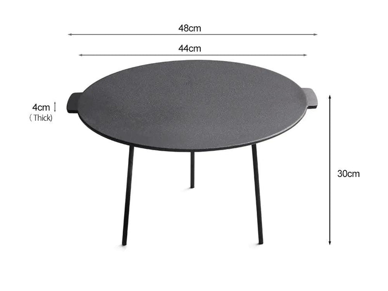 Loveliving Cast Iron Outdoor Camping Barbecue Rack Cast Iron Grill Pan Outdoor Cast Iron BBQ Grill Pan For Camping