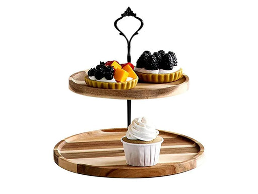 Loveliving Furniture 2 Tier Cake Plate Stand 2 Tier Cake Plate Stand