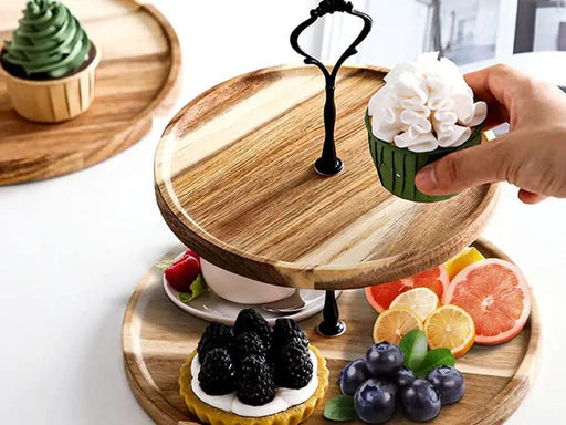 Loveliving Furniture 2 Tier Cake Plate Stand 2 Tier Cake Plate Stand