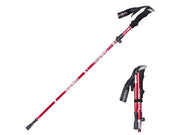 Loveliving Portable 5-Section Hiking Sticks -Red/110CM Ultra Light Telescopic Hiking Pole 7075 Aluminum Red