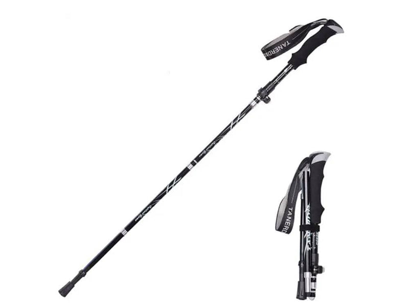 Loveliving Portable 5-Section Hiking Sticks-Black/130CM Ultra Light Telescopic Hiking Stick 130cm Five Section