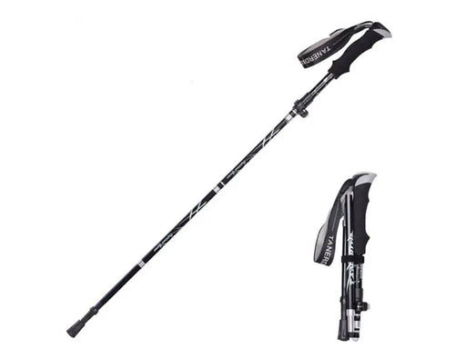Loveliving Portable 5-Section Hiking Sticks-Black/130CM Ultra Light Telescopic Hiking Stick 130cm Five Section