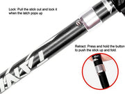 Loveliving Portable 5-Section Hiking Sticks-Black/130CM Ultra Light Telescopic Hiking Stick 130cm Five Section